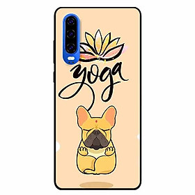 Ốp lưng in cho Huawei P30 Mẫu Cún Yoga