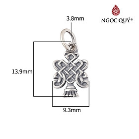 Charm bạc treo họa tiết bát bảo cát tường - Ngọc Quý Gemstones