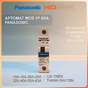 Át tép Aptomat MCB 1P 2P Panasonic 10A 16A 20A 25A 32A 40A 50A 63A 6kA