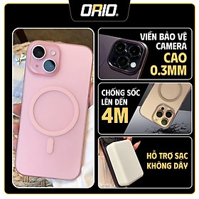 Ốp lưng mỏng chống vân tay màu hồng cho iPhone 16plus / ip16 / ip15 / 15plus / ip14 - Hàng nhập khẩu 
