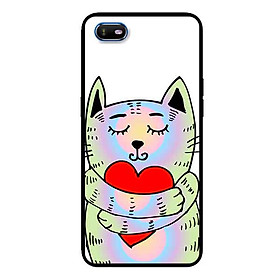 Ốp Lưng in cho Oppo A1K Mẫu Mèo Tim - Hàng Chính Hãng