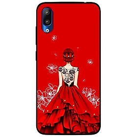 Ốp lưng dành cho Vsmart Star mẫu Cô gái đầm đỏ