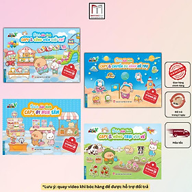 Sách - Dán Hình Capy - Tặng Kèm Phòng Sticker 3D - Combo 4 Cuốn - Minh Thắng