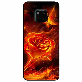 Ốp lưng dành cho Huawei Mate 20 Pro mẫu Hoa Hồng Lửa