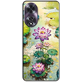 Ốp lưng cho Oppo A36 - A60 4G - A74 - A76 - A95 4G - A96 4G - Sen Tím Đẹp - Hàng Chính Hãng