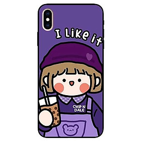 Ốp lưng dành cho Iphone X / Xs - Iphone Xs Max - Iphone Xr mẫu Cô Gái Trà Sữa Tím