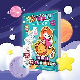 Sách - Tô Màu Diệu Kỳ - Bí Mật 12 Chòm Sao (Hơn 40 Stickers) - Megabook