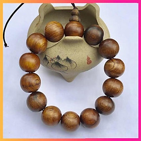 Vòng tay nam hạt 12 ly GỖ thơm BÁCH - XANH màu tự nhiên