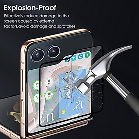 Dán kính cường lực cho Samsung Galaxy Z Flip 6 Full màn hình phụ chống vân tay tốt hiệu Kuzoom -hàng chính hãng