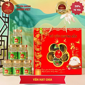 [Hộp 6 Lọ] Nước Yến Sào Chưng Hạt Chia Nhân Việt 30% Yến 70ml/Hũ