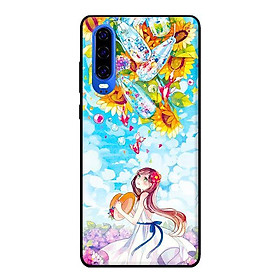 Ốp lưng in cho Huawei P30 mẫu Anime Cô Gái Hoa Hướng Dương - Hàng chính hãng