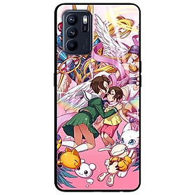 Ốp lưng dành cho Oppo Reno 6 - Reno 6 Z mẫu Anime Hai Cô Gái Và Pet