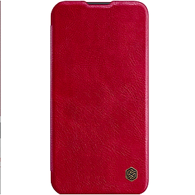 Bao da dành cho iPhone 14/ 14 Plus/ 14 Pro Max/ 14 Pro hàng chính hãng Nillkin QIN có nắp trượt bảo vệ camera - Hàng nhập khẩu