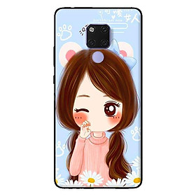 Ốp lưng in cho Huawei Mate 20 mẫu Anime Cô Gái Nháy Mắt - Hàng chính hãng