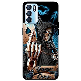 Ốp lưng dành cho Oppo Reno 6 - Reno 6 Z mẫu Ác Thần Lửa Xanh
