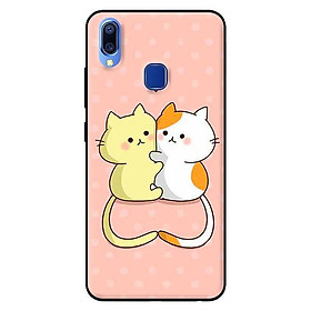 Ốp lưng in cho Vivo Y91 mẫu Couple Cat Tim - Hàng chính hãng