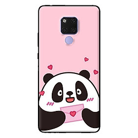 Ốp in cho Huawei Mate 20 Panda Nền Hồng - Hàng chính hãng