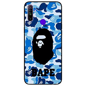 Ốp lưng dành cho Realme C3 mẫu Bape Xanh Có Chữ