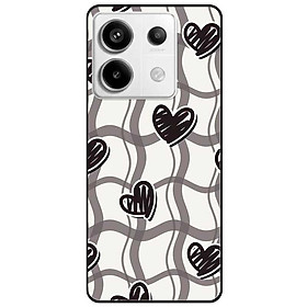 Ốp lưng Redmi 9T - 13C - 13 4G - Redmi Note 13 4G - Note 13 Pro 4G - Note 13 Pro 5G - Họa Tiết Tim Đen - Hàng Chính Hãng