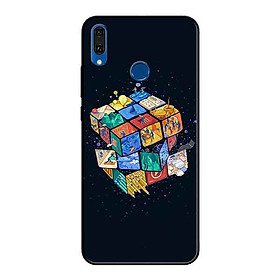 Ốp Lưng in cho Huawei Y9 2019 Mẫu Rubik Vũ Trụ - Hàng Chính Hãng