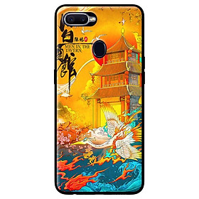 Ốp in cho Oppo A7 Hạc Nền Vàng - Hàng chính hãng