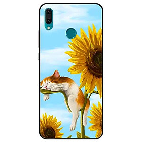 Ốp lưng in cho Huawei Y9 2019 Mẫu Mèo Ngủ