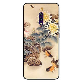 Ốp lưng in cho Realme X Mẫu Hoa Và Cá Cam