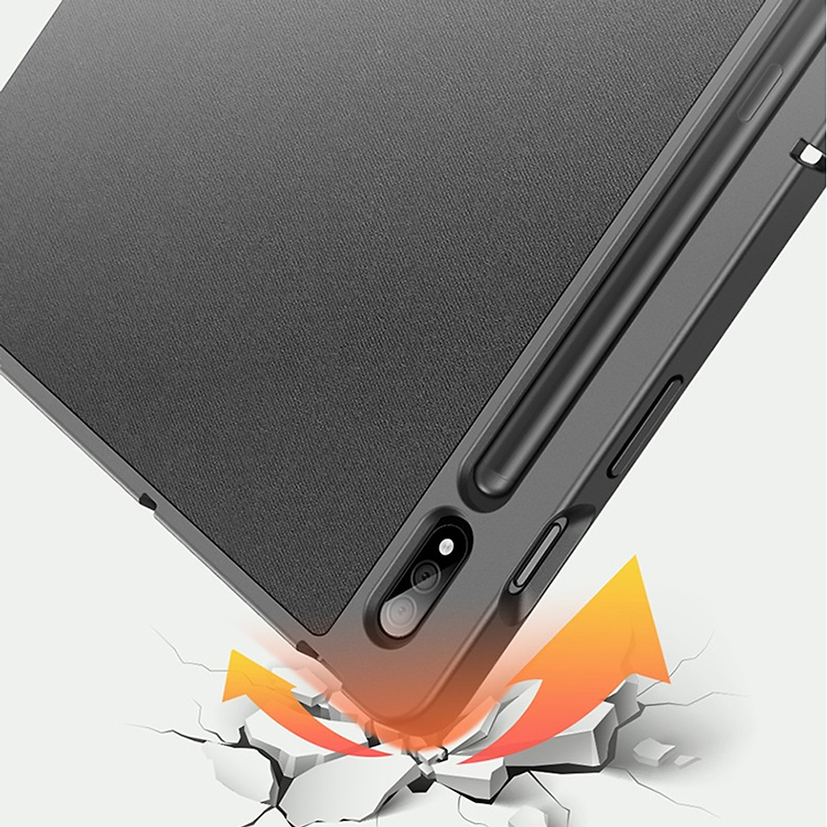 Bao da chống sốc cho Samsung Galaxy Tab S8, Tab S8 Plus, Tab S8 Ultra bảo vệ toàn diện có khe cắm bút tiện lợi hiệu DUX DUCIS Domo Series cao cấp - Hàng nhập khẩu.