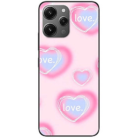 Ốp lưng cho Xiaomi Redmi 12 4G - Redmi Note 12 4G - Redmi Note 12 Pro 4G - 12 Pro 5G - Hoạ Tiết Love Hồng - Hàng Chính Hãng