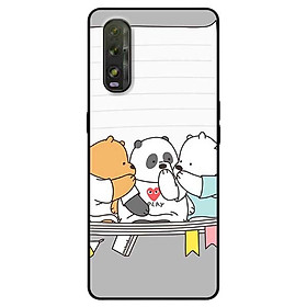 Ốp lưng dành cho Oppo Find X2 mẫu 3 Chú Gấu 3