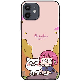 Ốp lưng cho iPhone 12 - iPhone 12 Pro - 12 Pro Max - 13 Mini - iPhone 13 - 13 Pro - 13 Pro Max - Cô Gái Mèo Trắng OCT - Hàng Chính Hãng