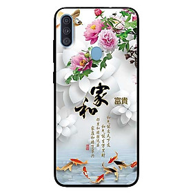 Ốp lưng dành cho Samsung A11 mẫu Chim Cá Nền Hoa Trắng