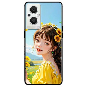 Ốp lưng cho Oppo Reno 2Z, 2F - 6z - 7z 5G - 8z 5G - A96 5G - 8T 4G - 8T 5G - Mỹ Nữ Áo Vàng - Hàng Chính Hãng