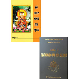 Combo Vở Chép Tay Kinh Địa Tạng + Kinh Địa Tạng Bồ Tát Bổn Nguyện (Bìa Da) - QB