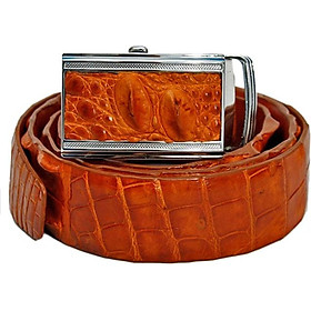 Thắt Lưng Nam Da Cá Sấu Gai Lưng Huy Hoàng HT4209 (120 x 3.5 cm) - Vàng