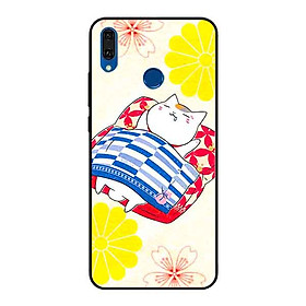 Ốp Lưng in cho Huawei Y9 2019 Mẫu Mèo May Mắn 1 - Hàng Chính Hãng