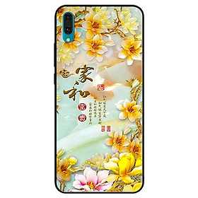Ốp lưng dành cho Huawei Y7 Pro (2019) mẫu Chữ Hoa Vàng
