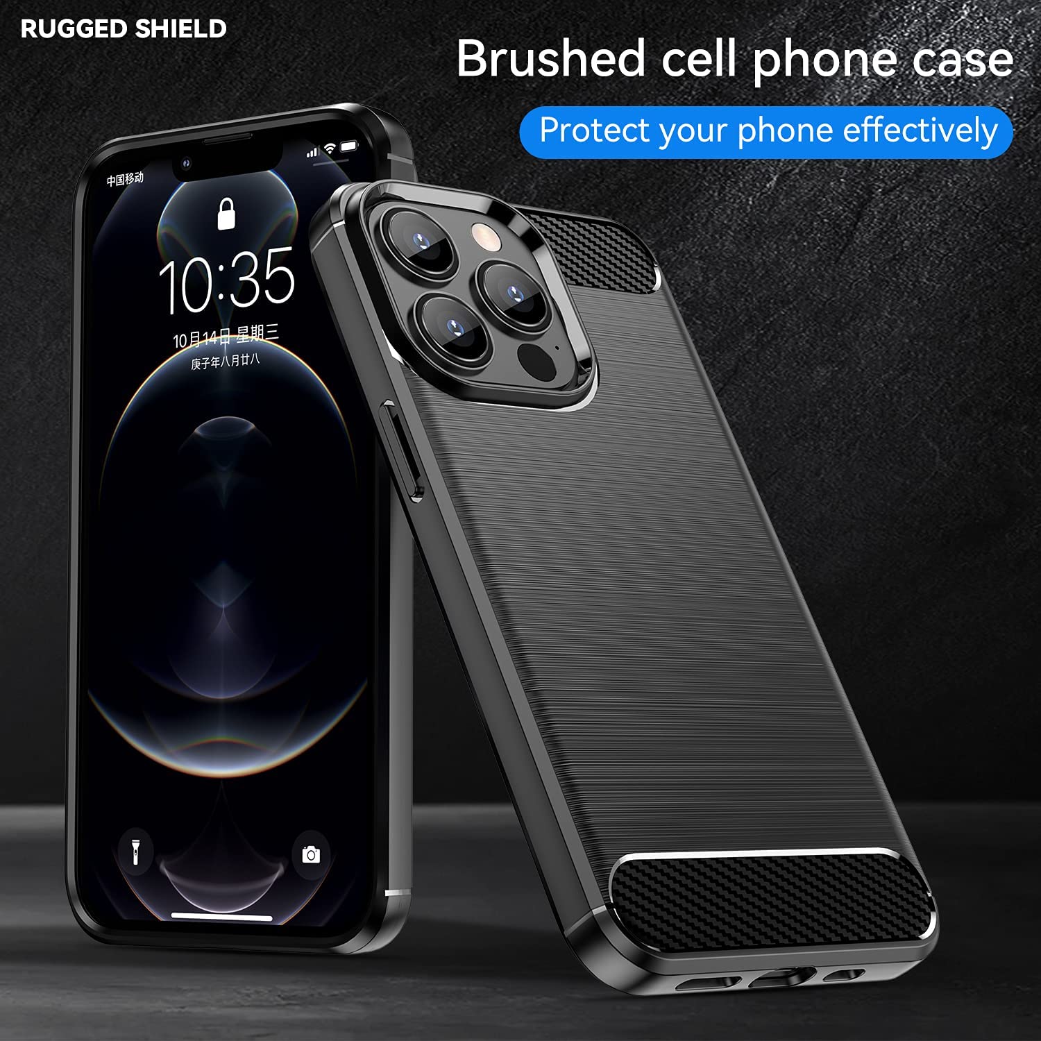 Ốp lưng chống sốc vân kim loại cho iPhone 13 Pro Max hiệu Likgus (chuẩn quân đội, chống va đập, chống vân tay) - Hàng nhập khẩu