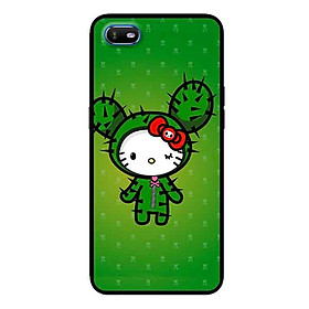 Ốp Lưng in cho Oppo A1K Mẫu Kitty Nền Xanh - Hàng Chính Hãng