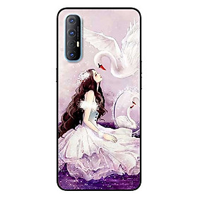 Ốp lưng dành cho Oppo Reno 3 Pro mẫu Cô Gái Thiên Nga