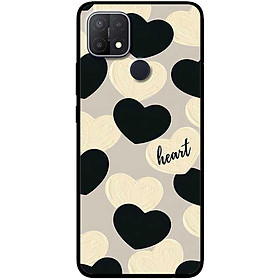 Ốp lưng cho Oppo A15 - A15s - Oppo A35 4G - A17 - A17K - Oppo A57 - A95 5G - Tim Trắng Đen HEART - Hàng Chính Hãng