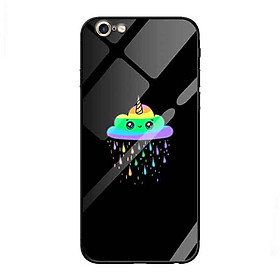 Ốp lưng kính cường lực cho iPhone 6 Plus /6s Plus Nền Mây Kỳ Lân - Hàng Chính Hãng