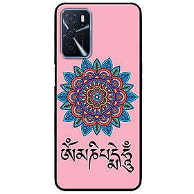 Ốp lưng dành cho Oppo A16 mẫu Om Mani Padme Hum Hồng Xanh