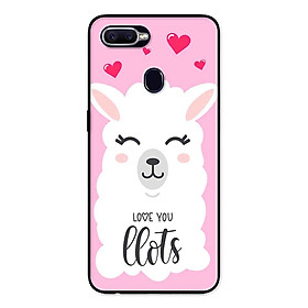Ốp Lưng in cho Oppo A7 Mẫu Cừu Nền Hồng - Hàng Chính Hãng
