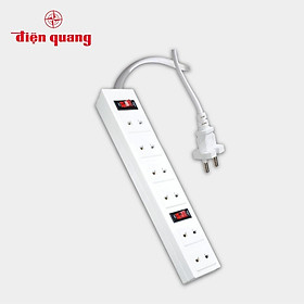 Ổ cắm Điện Quang ĐQ 001A-01 (6 lỗ 2 chấu)