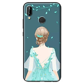 Ốp in cho Huawei Nova 3E Cô Gái Nền Xanh - Hàng chính hãng
