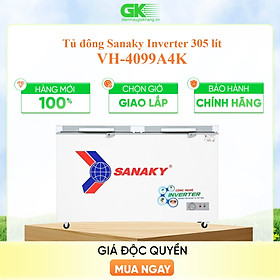 TỦ ĐÔNG INVERTER SANAKY 305 LÍT VH-4099A4K ĐỒNG (R600A) (KÍNH CƯỜNG LỰC) - HÀNG CHÍNH HÃNG
