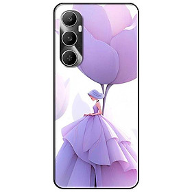Ốp lưng cho Realme 9i - Realme 10 - C11 2021 - C65 4G - C67 - C20 - Poco X6 5G - Cô Gái Hoa Tím - Hàng Chính Hãng
