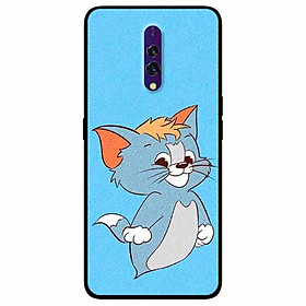 Ốp lưng dành cho Realme X mẫu Thần Mèo Nền Xanh