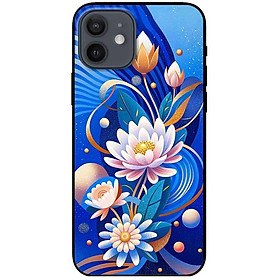 Ốp lưng cho iPhone 12 - iPhone 12 Pro - 12 Pro Max - 13 Mini - iPhone 13 - 13 Pro - 13 Pro Max - Sen Hồng Xanh Đẹp - Hàng Chính Hãng